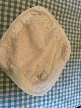 Baby little giraffe luxe pink and satin trim lovey, GUC